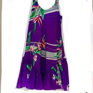 Vintage Sand Pebble of Hawaii bird of paradise print dress.